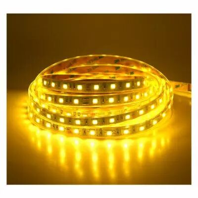 bandeau blc 3000k 5m 60led et 14.4w/m ip67 12v silicon (75083)