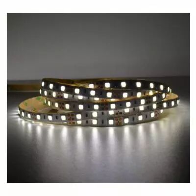 bandeau blc 3000k 5m 60led et 5w/m ip54 12v silicone (100407)