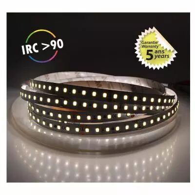 bandeau blc 4000k 5m 120led 14,4w/m ip20 24v boite 5ans (751741)