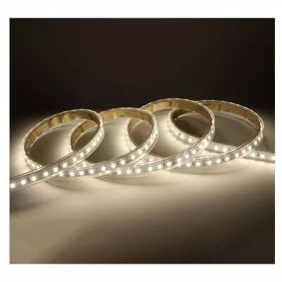 bandeau blc 4000k 5m 120led et 9w/m ip67 12v tube silicone (100439)