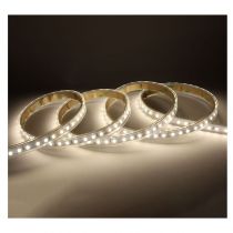 bandeau blc 4000k 5m 120led et 9w/m ip67 12v tube silicone (100439)