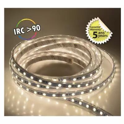 &bandeau blc 4000k 5m 60led 10,5w/m ip67 12v silicon boite 5ans (751674)