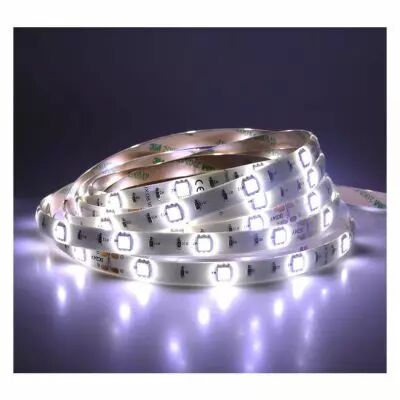 bandeau blc 6000k 5m 30led et 7,2w/m ip65 24v pu (75156e)