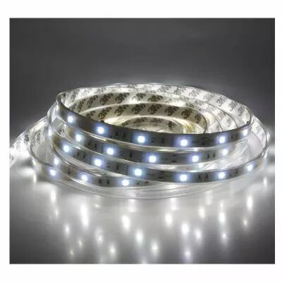 bandeau blc 6000k 5m 30led et 7,2w/m ip67 12v silicon (75040)