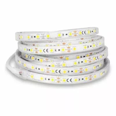 &bandeau blc 6000k 5m 60led 10,5w/m ip67 12v silicon boite 5ans (751675)