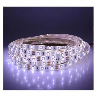 &bandeau blc 6000k 5m 60led et 4.8w/m ip65 12v pu (75010)