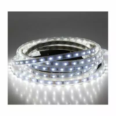 &bandeau blc 6000k 5m 60led et 4.8w/m ip67 12v silicon (7501s)