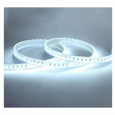 bandeau blc 6000k 5m 60led et 9w/m ip67 12v tube silicon (100419)