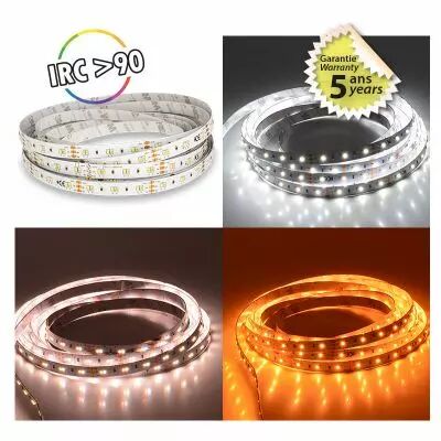 bandeau blc cct 2000-6500k 5m 170led 10w/m ip20 24v 5ans (100707)
