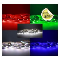 bandeau blc rgb + 4000k 5m 70led 13w/m  ip20 24v 5ans (100709)