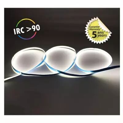 bandeau cob 4000k 5m 320led/m et 9w/m ip20 24v 5ans  (100517)