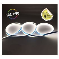 bandeau cob 4000k 5m 320led/m et 9w/m ip20 24v 5ans  (100517)
