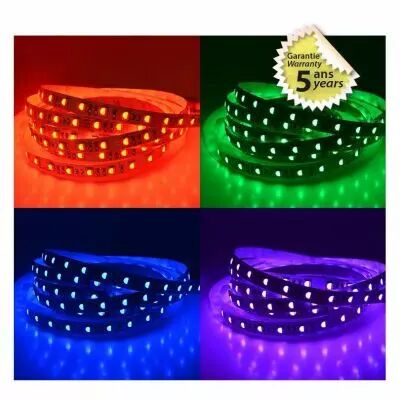 bandeau couleurs + 4000k 5m 60led 18w/m ip20 24v boite 5ans (751691)