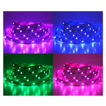 bandeau couleurs + blc 5m 60led et 14,4w/m ip20 24v (75168)