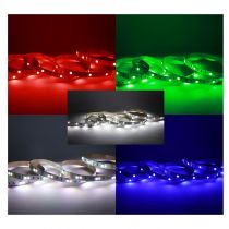 bandeau rgb + 6000k 5m 60led et 9w/m ip20 12v (100412)