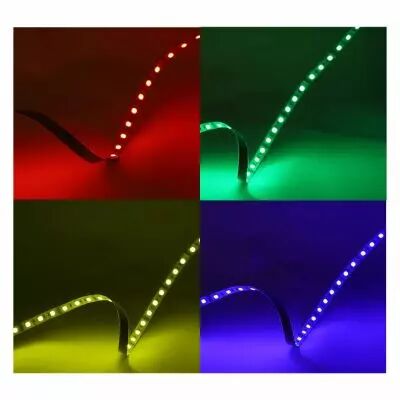 bandeau rgb 5m 60led et 9w/m ip54 24v silicone (100429)