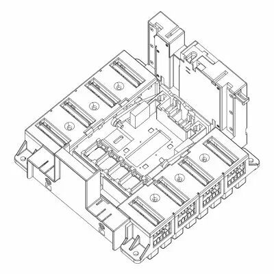 Base prises arri�re version d�brochable DPX� 1600 - 4P (422589)