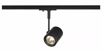 BIMA, spot pour rail 1 allumage, int�rieur, simple, noir mat, GU10/QPAR51, 50W max (143440)