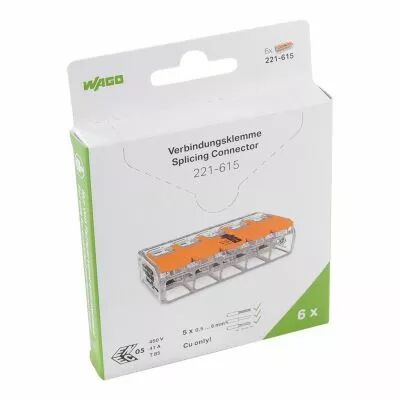 blister de 6 bornes 221 5x6mm� (221-615/995-006)
