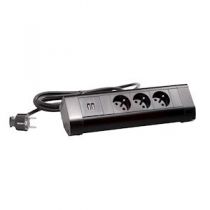 BLOC DE BUREAU 3 PC 2P+T + CHARGEUR DOUBLE USB + CORDON 3M (PW29111)