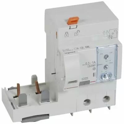 Bloc diff adapt DX� - � vis - 2P - 230/400V~-63A - type Hpi - 300/1000mA (410583)