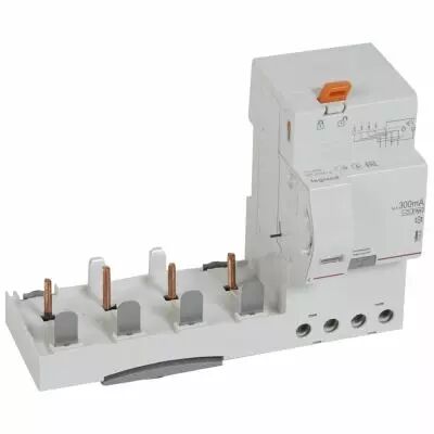 Bloc diff adapt DX� - � vis - 4P - 400 V~ - 63 A - type HPI - 300 mA (410640)