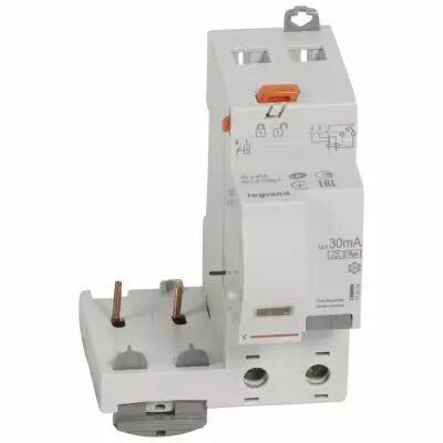 Bloc diff adapt DX�-vis-2P-230/400 V~-40 A-type Hpi-30 mA-Disjoncteur 1 mod/p�le (410434)