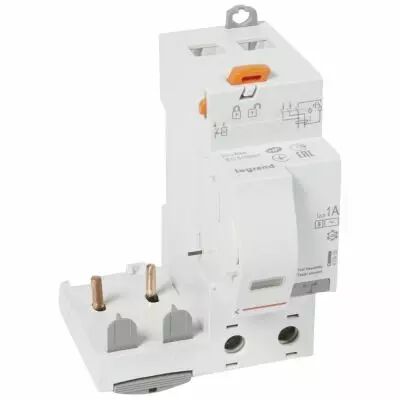 Bloc diff adapt DX�-vis-2P-230/400 V~-63 A-type AC-1000mA s�lect-Disjoncteur 1 mod/p�le (410426)