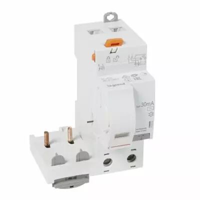 Bloc diff adapt DX�-vis-2P-230/400 V~-63 A-type AC-30 mA-Disjoncteur 1 mod/p�le (410402)