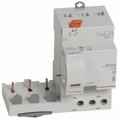 Bloc diff adapt DX�-vis-3P-400 V~-40 A-type AC-300 mA-Disjoncteur 1 mod/p�le (410474)