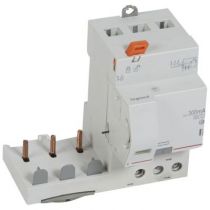 Bloc diff adapt DX³-vis-3P-400 V~-63 A-type AC-300 mA sélect-Disjoncteur 1 mod/pôle (410477)