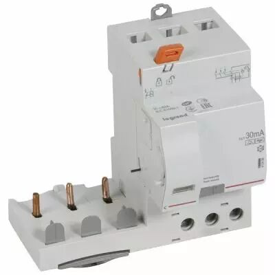 Bloc diff adapt DX�-vis-3P-400 V~-63 A-type Hpi-30 mA-Disjoncteur 1 mod/p�le (410486)