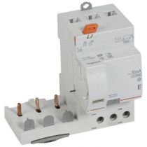 Bloc diff adapt DX³-vis-3P-400 V~-63 A-type Hpi-30 mA-Disjoncteur 1 mod/pôle (410486)