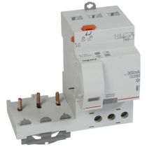 Bloc diff adapt DX³-vis-3P-400 V~-63 A-type Hpi-300 mA-Disjoncteur 1 mod/pôle (410489)