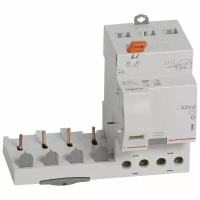 Bloc diff adapt DX�-vis-4P-400V~-40A-typeAC-300mA-Disjoncteur 1mod/p�le-c�bl trad (410511)