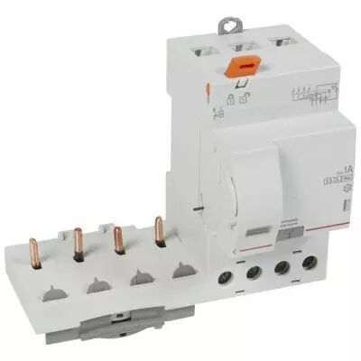 Bloc diff adapt DX�-vis-4P-400V~-63A-typeHpi-1000mA s�lec-Disjoncteur 1mod/p-c�bl trad (410560)