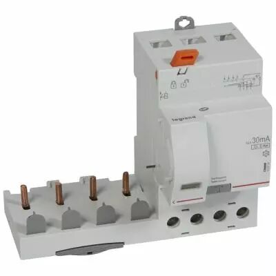 Bloc diff adapt DX�-vis-4P-400V~-63A-typeHpi-30mA-Disjoncteur 1mod/p�le-c�bl trad (410534)