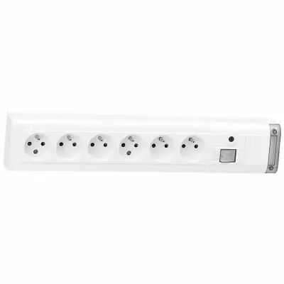 Bloc multiprise fixable - 6x2P+T - sans cordon - inter bipol/limiteur intensit� (050617)