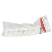Bloc multiprise fixable - 6x2P+T - sans cordon - L. 343 mm (050611)