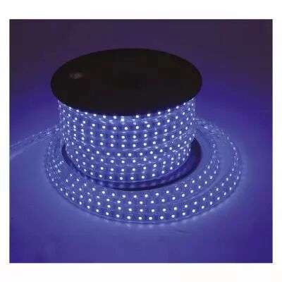 bobine led  5050  50 m 8w/m 230 v ip65   bleue + alim (749831)