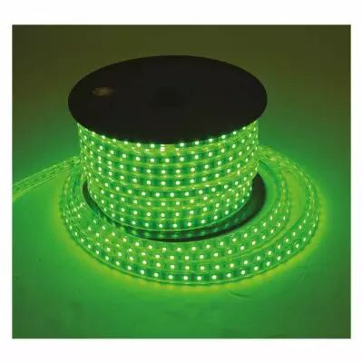bobine led 5050 50 m 8w/m 230 v ip65 vert + alim (749833)