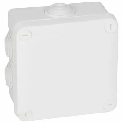 Boite carr�e 105x105x55 �tanche Plexo blanc - embout (7) -IP55/IK07- 650�C (092023)