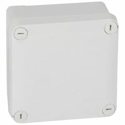 Boite carr�e 105x105x55 �tanche Plexo gris - face lisse -IP55/IK07- 650�C (092020)