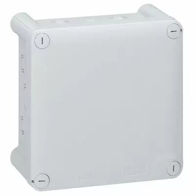 Boite carr�e 130x130x74 �tanche Plexo gris- entr�e d�fon� (20) -IP55/IK07-750�C (092034)