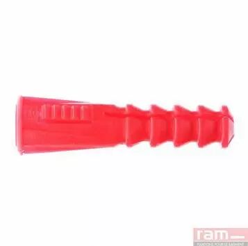 Boite de 100 chevilles RC8 rouges avec collerette (9148)