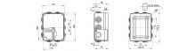 Boîte IP55 150X110X70 1/4T. passe-fils 960°C (44056)