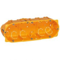 Boîte multiposte Batibox - cloison sèche - 3 postes - 6/8 mod - prof. 50