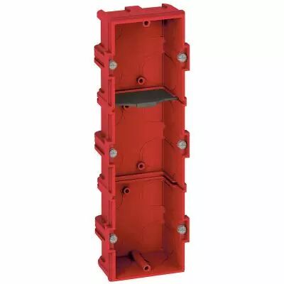 Bo�te multiposte Batibox pour ma�onnerie 3 postes ou 6 � 8 modules - profondeur 40mm (080143)
