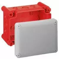 Boite rectangulaire 155x110x74 �tanche Plexo gris/rouge - pour presse-�toupe ISO (092041)