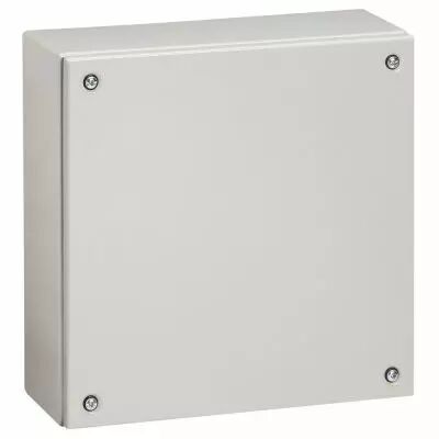 Bo�tier industriel Atlantic m�tal carr� - IP66-IK10 - 200x200x80mm - RAL 7035 (035603)
